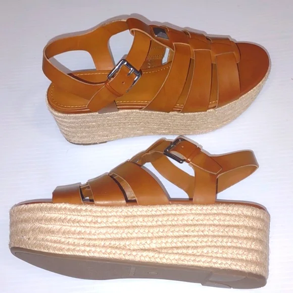 ๐ฃMARC FISHER Joven Espadrille Wedge Sandal in Natural Beige - Picture 16 of 17